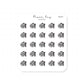 (PM375) Sushi Dinner Plate - Tiny Minimal Icon Stickers