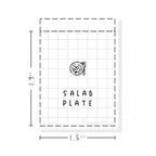 (PM376) Salad Dinner Plate - Tiny Minimal Icon Stickers