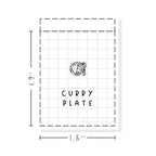 (PM377) Curry Dinner Plate - Tiny Minimal Icon Stickers
