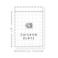 (PM378) Chicken Dinner Plate - Tiny Minimal Icon Stickers