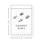 (PM379) Chunky Stationery - Pens and Paintbrush - Tiny Minimal Icon Stickers