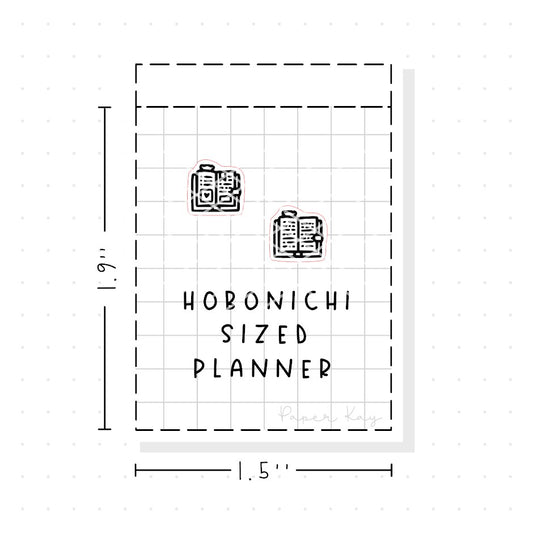 (PM380) Hobonichi Sized Planner - Tiny Minimal Icon Stickers