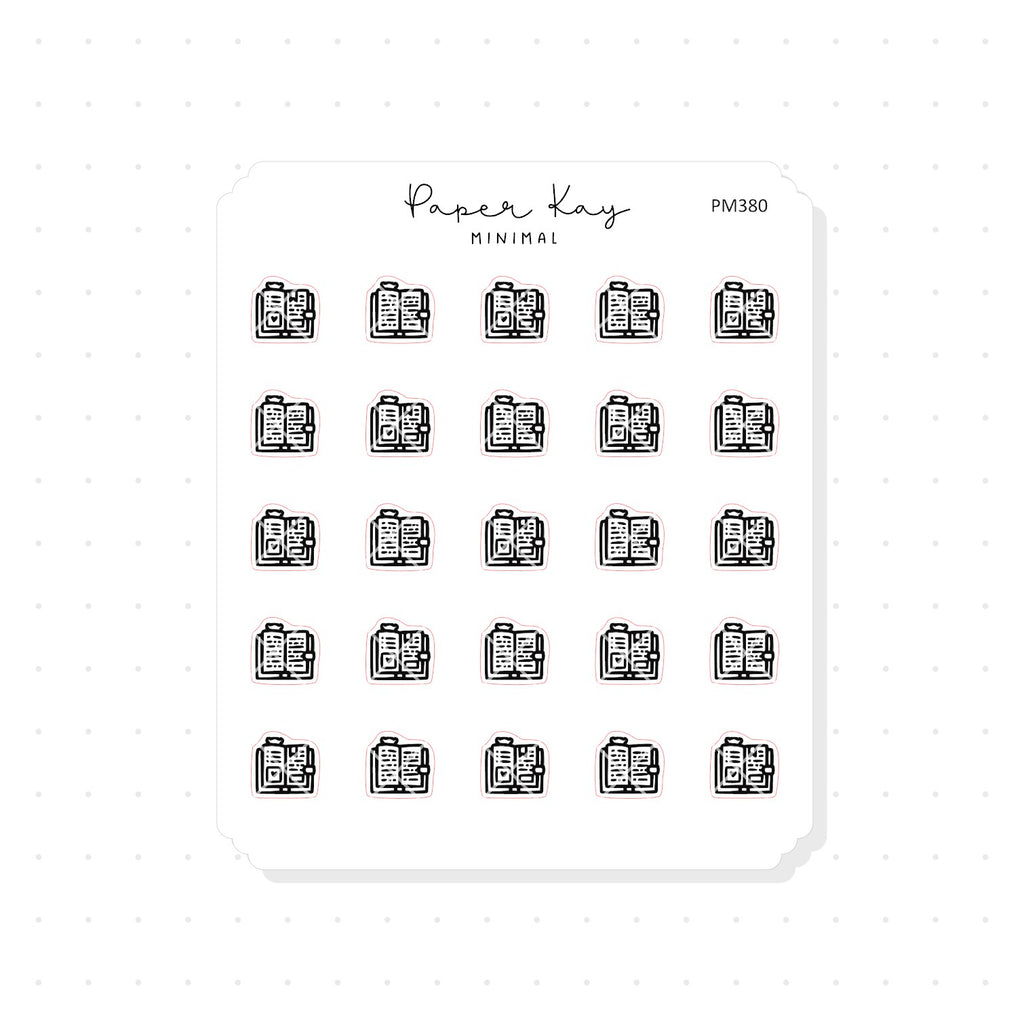 (PM380) Hobonichi Sized Planner - Tiny Minimal Icon Stickers