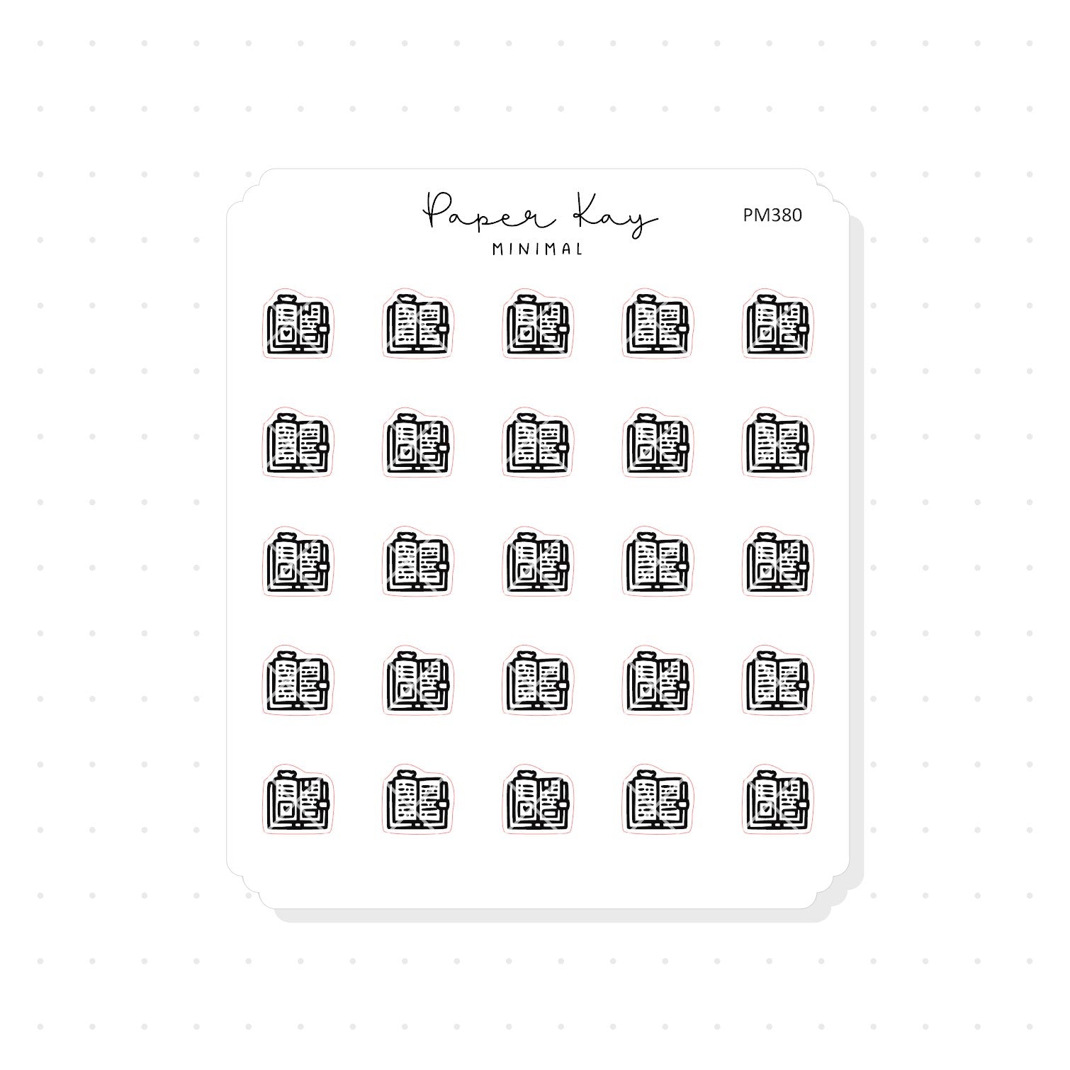 (PM380) Hobonichi Sized Planner - Tiny Minimal Icon Stickers