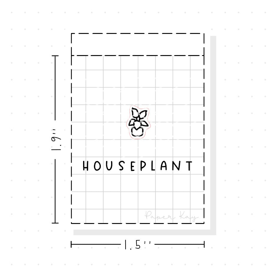 (PM384) Houseplant - Tiny Minimal Icon Stickers
