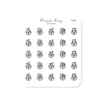 (PM385) Happy Mail Box - Tiny Minimal Icon Stickers