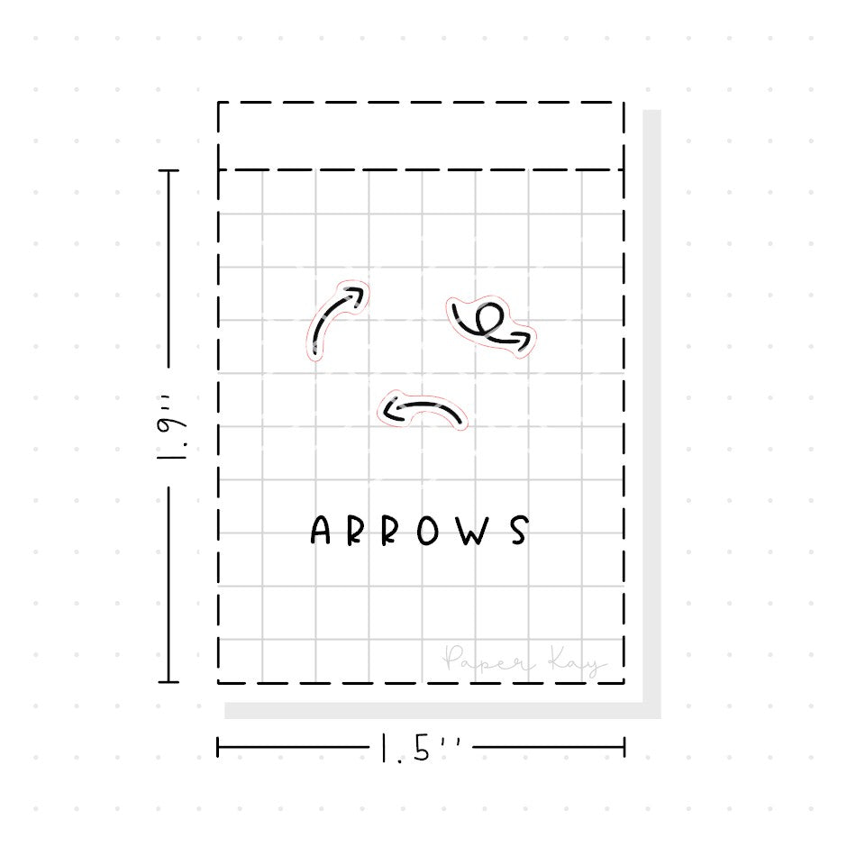 (PM387) Arrows - Tiny Minimal Icon Stickers