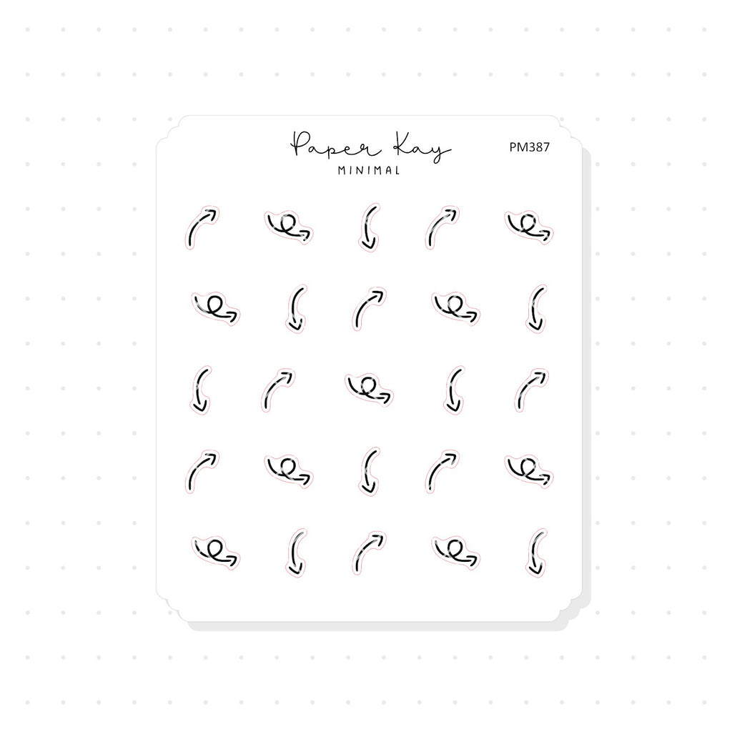 (PM387) Arrows - Tiny Minimal Icon Stickers