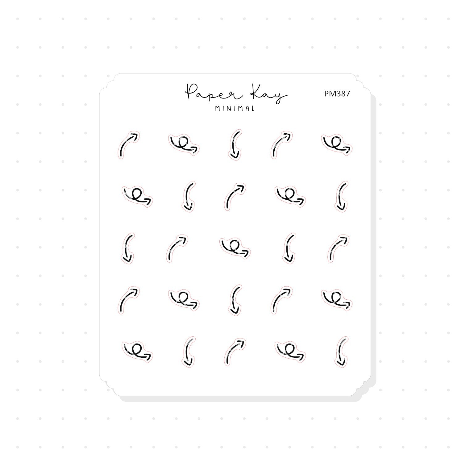 (PM387) Arrows - Tiny Minimal Icon Stickers