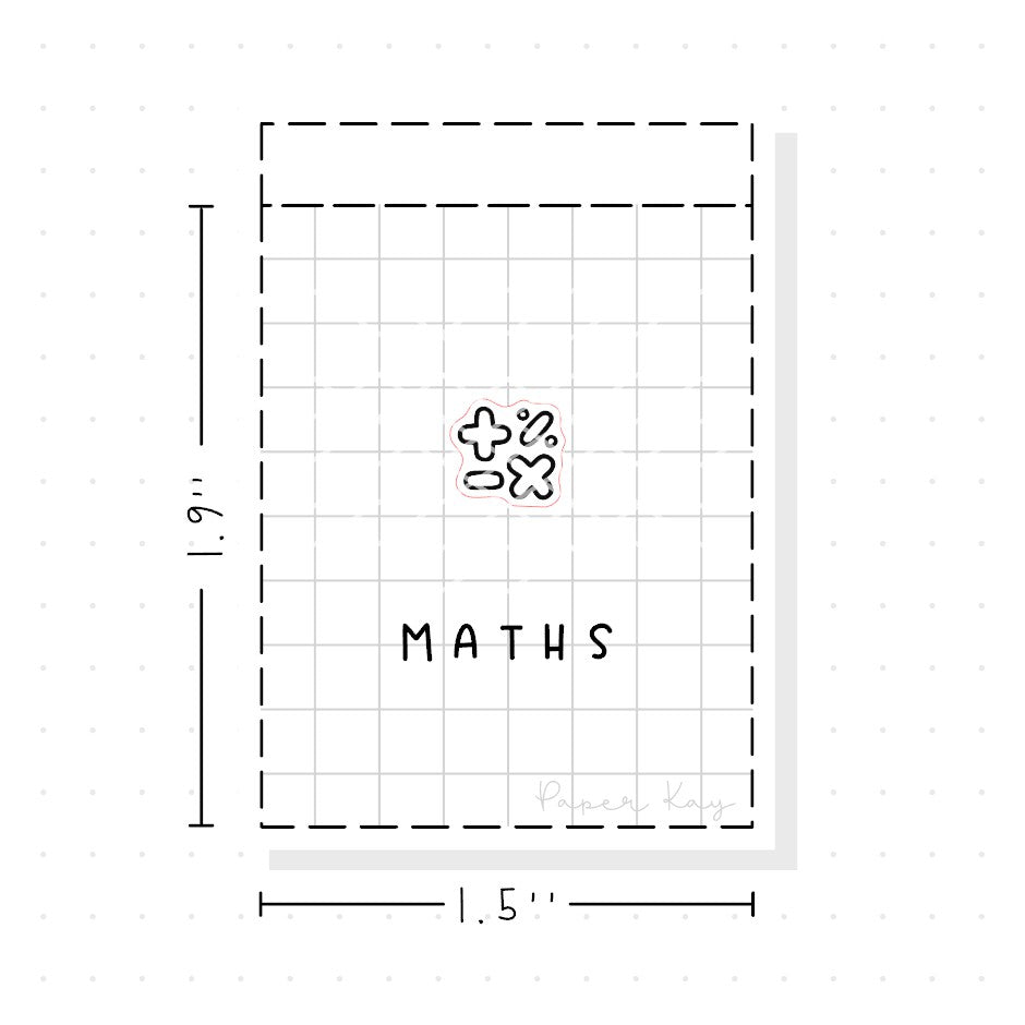 (PM388) Maths - Tiny Minimal Icon Stickers