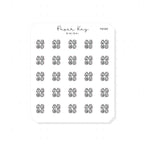 (PM389) ABCD - Tiny Minimal Icon Stickers