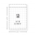 (PM390) Dot the Bear's Diary - Tiny Minimal Icon Stickers