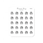 (PM391) Dot the Bear's Bathtub - Tiny Minimal Icon Stickers