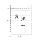 (PM393) Fishing - Tiny Minimal Icon Stickers