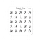 (PM393) Fishing - Tiny Minimal Icon Stickers