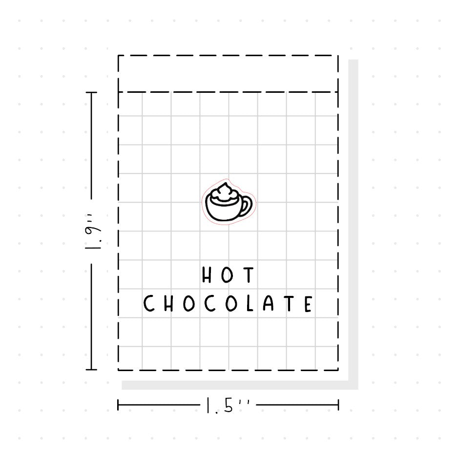 (PM395) Hot Chocolate - Tiny Minimal Icon Stickers