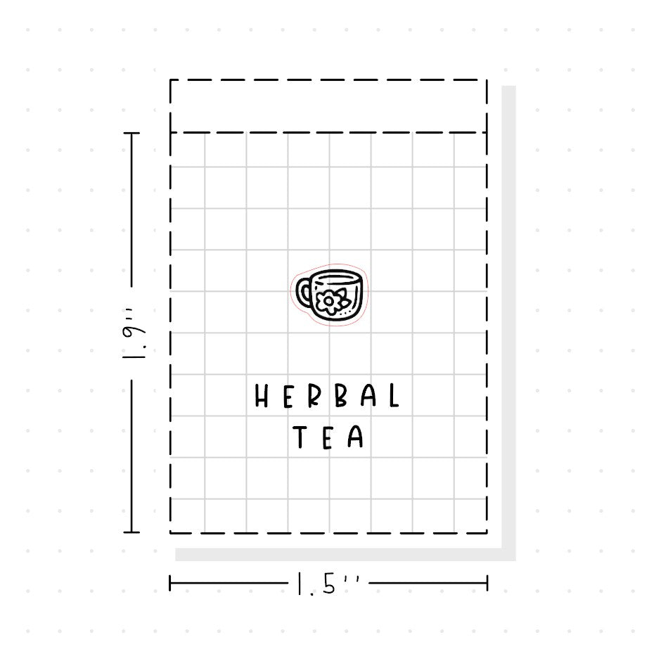 (PM396) Herbal Tea - Tiny Minimal Icon Stickers