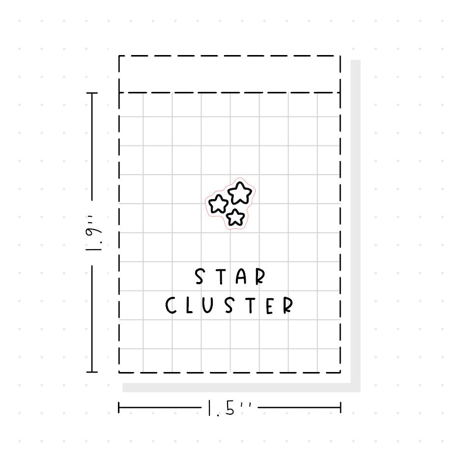 (PM397) Star Cluster - Tiny Minimal Icon Stickers