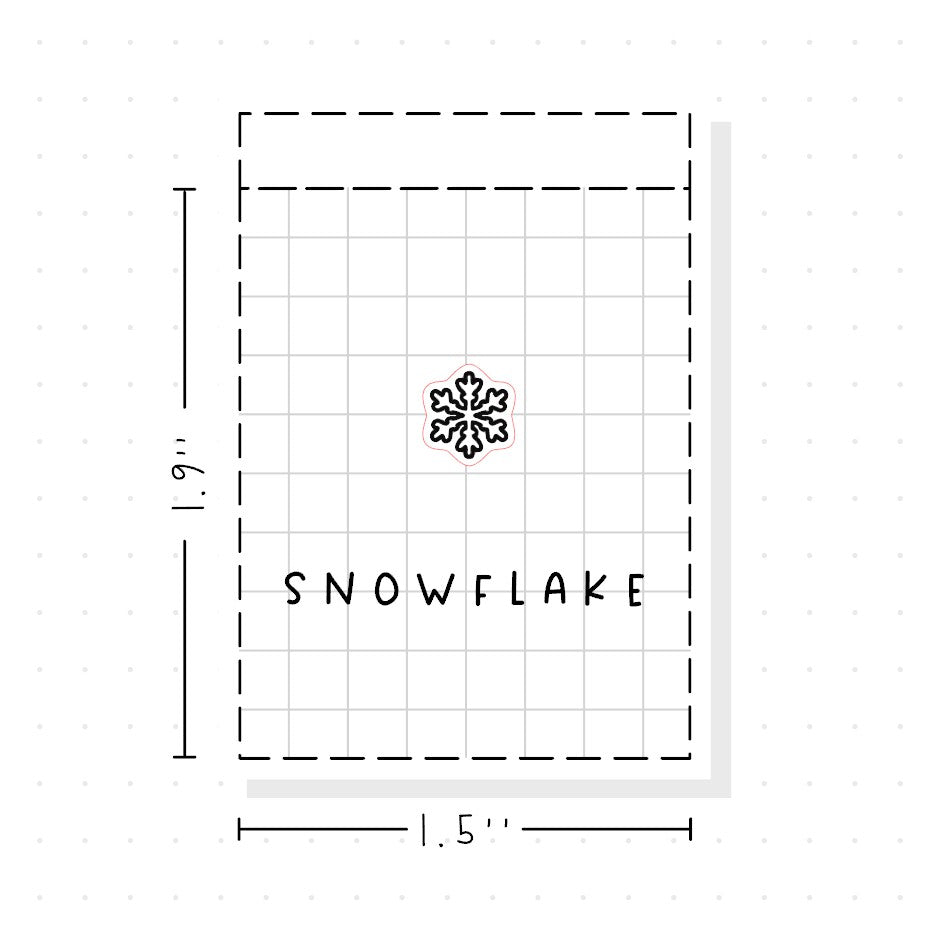 (PM398) Snowflake - Tiny Minimal Icon Stickers