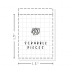 (PM400) Scrabble Pieces - Tiny Minimal Icon Stickers