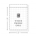 (PM402) Video Phone Call - Tiny Minimal Icon Stickers
