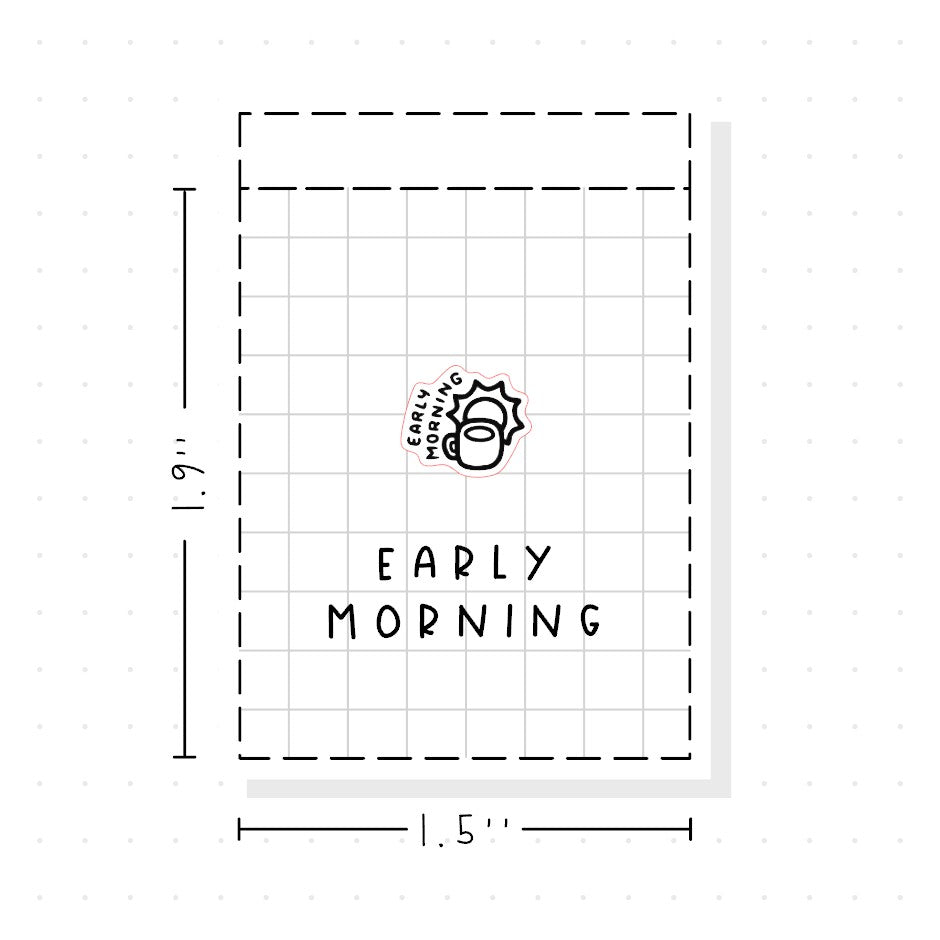 (PM404) Early Morning - Tiny Minimal Icon Stickers