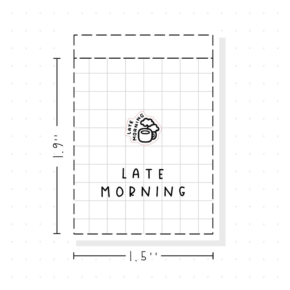 (PM405) Late Morning - Tiny Minimal Icon Stickers