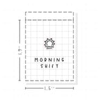 (PM406) Morning Shift - Tiny Minimal Icon Stickers