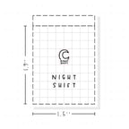 (PM407) Night Shift - Tiny Minimal Icon Stickers