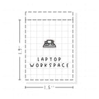 (PM408) Laptop Workspace - Tiny Minimal Icon Stickers