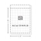 (PM409) Newspaper - Tiny Minimal Icon Stickers