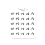 (PM410) Car Care - Tiny Minimal Icon Stickers