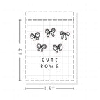 (PM411) Cute Bows - Tiny Minimal Icon Stickers