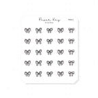 (PM411) Cute Bows - Tiny Minimal Icon Stickers