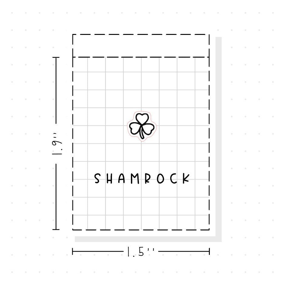 (PM412) Shamrock - Tiny Minimal Icon Stickers