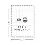 (PM415) Dot the Bear's Pancakes - Tiny Minimal Icon Stickers