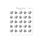 (PM418) Dot the Bear Feeling Loved - Tiny Minimal Icon Stickers