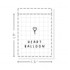 (PM419) Heart Balloon - Tiny Minimal Icon Stickers