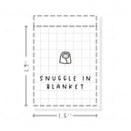 (PM421) DTB Snuggling in a Blanket - Tiny Minimal Icon Stickers