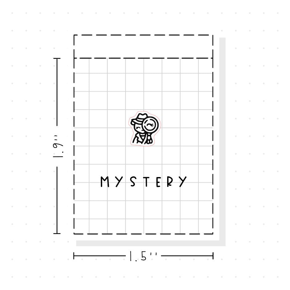 (PM424) Mystery - Tiny Minimal Icon Stickers