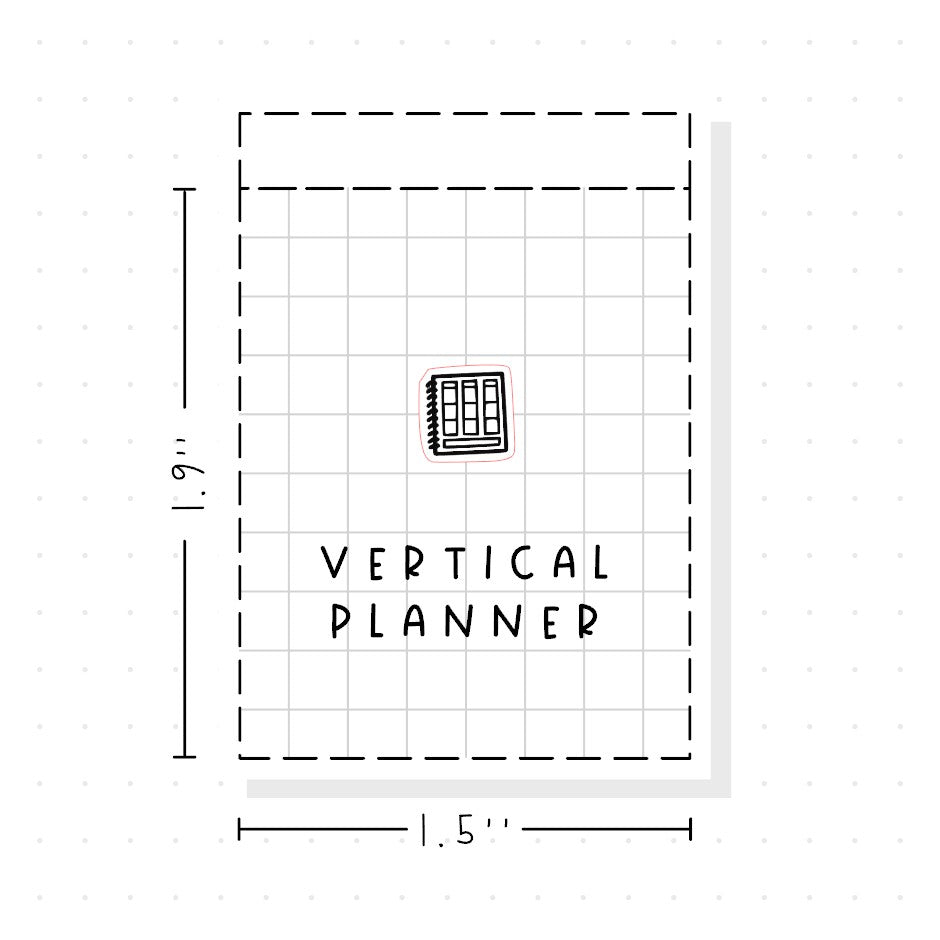 (PM431) Vertical Planner - Tiny Minimal Icon Stickers