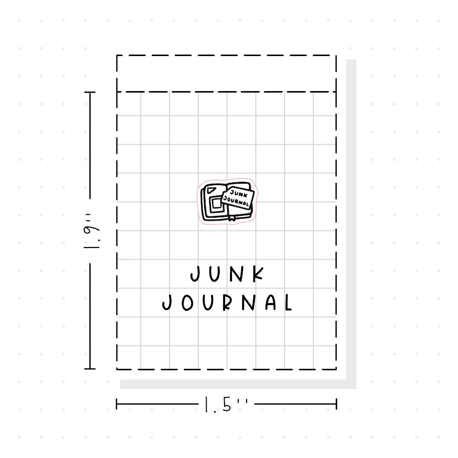 (PM432) Junk Journal - Tiny Minimal Icon Stickers