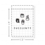 (PM433) Succulents - Tiny Minimal Icon Stickers