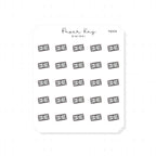 (PM434) Cash - Tiny Minimal Icon Stickers