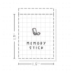 (PM435) Memory Stick - Tiny Minimal Icon Stickers