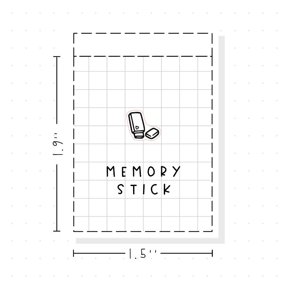 (PM435) Memory Stick - Tiny Minimal Icon Stickers