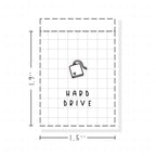 (PM436) Hard Drive - Tiny Minimal Icon Stickers