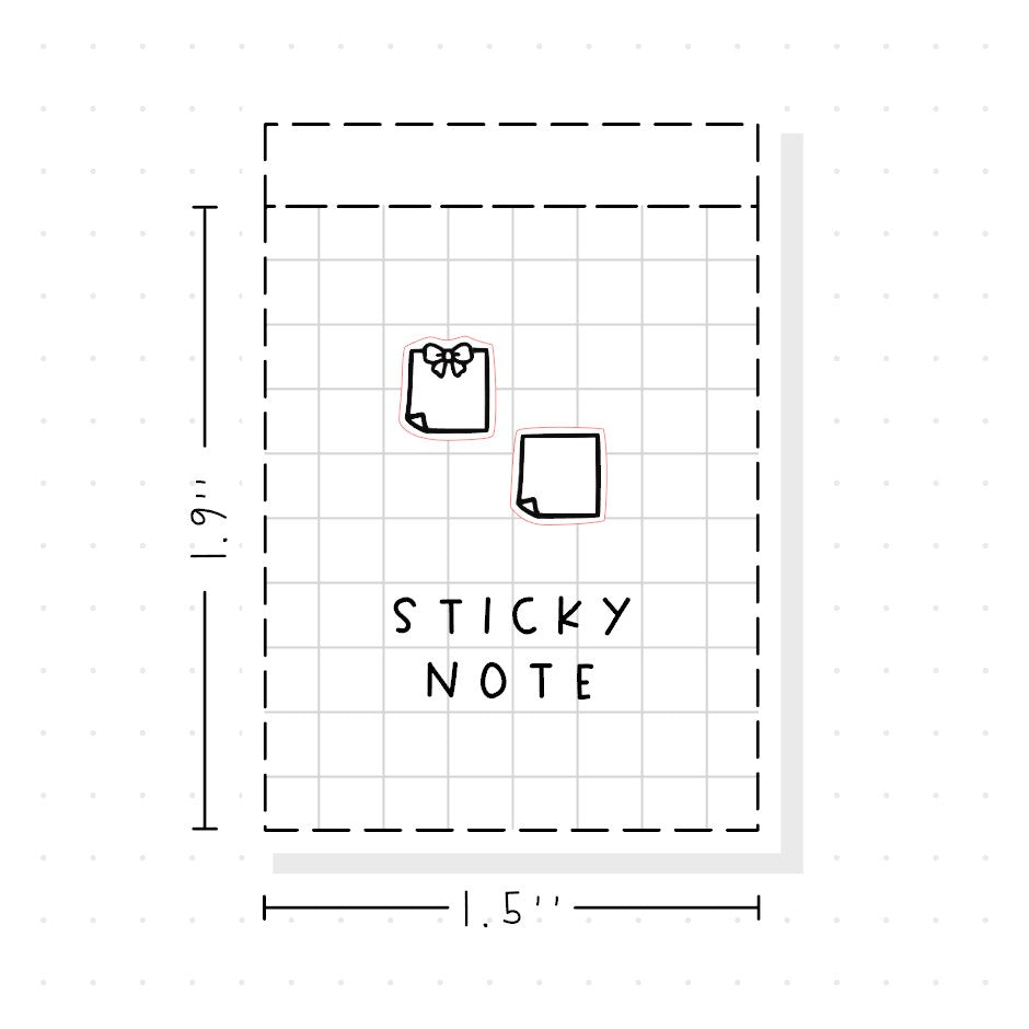 (PM437) Sticky Note - Tiny Minimal Icon Stickers