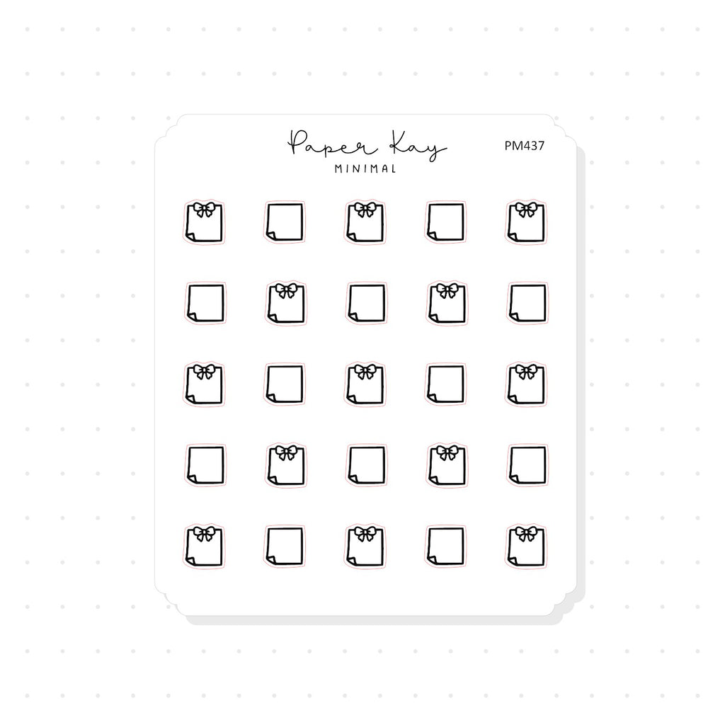 (PM437) Sticky Note - Tiny Minimal Icon Stickers