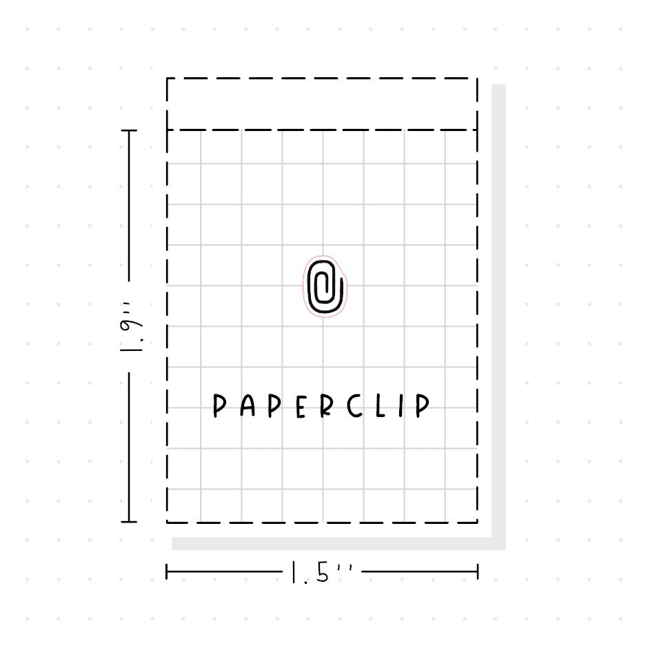 (PM438) Paper Clip - Tiny Minimal Icon Stickers